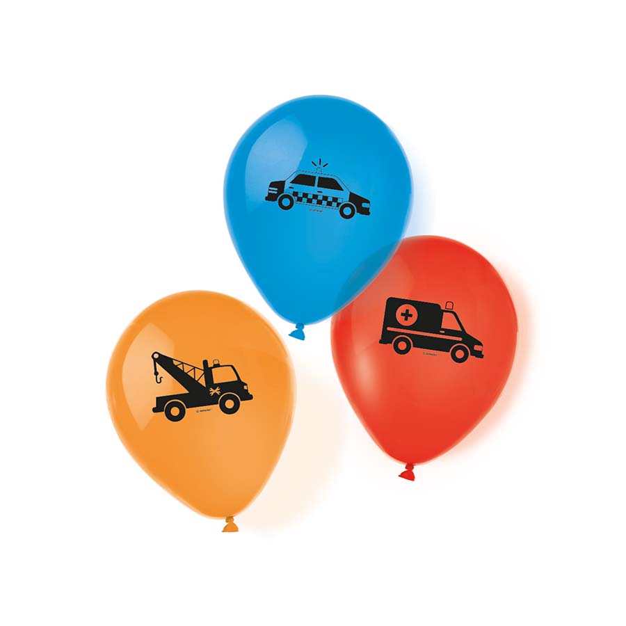 Μπαλόνια λατέξ Construction On the Road 6τεμ