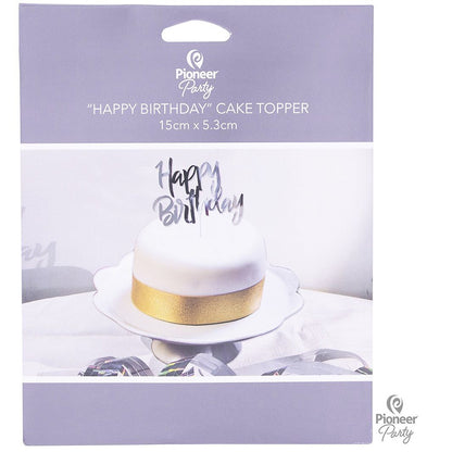 Διακοσμητικό Τούρτας Iridescent Happy Birthday