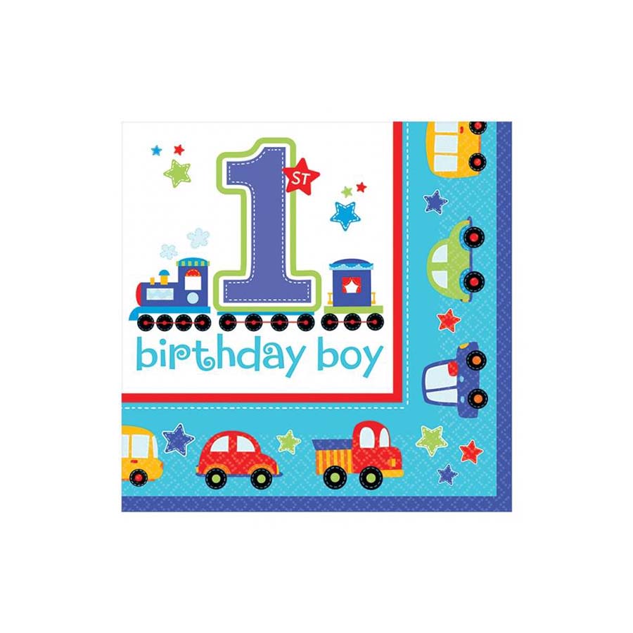 Χαρτοπετσέτες φαγητού All Aboard αγόρι 16τεμ