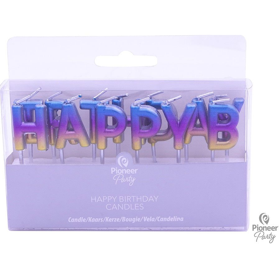 Κεριά Happy Birthday Rainbow Ombre