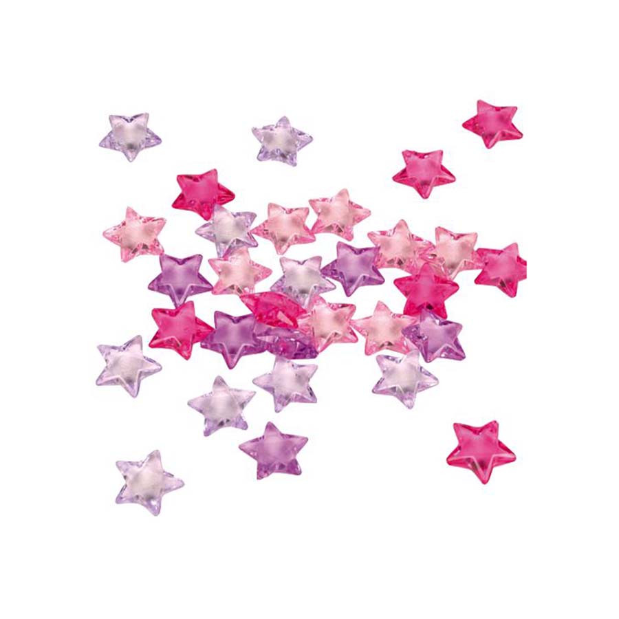 Πλαστικά κομφετί αστεράκια σε ροζ αποχρώσεις