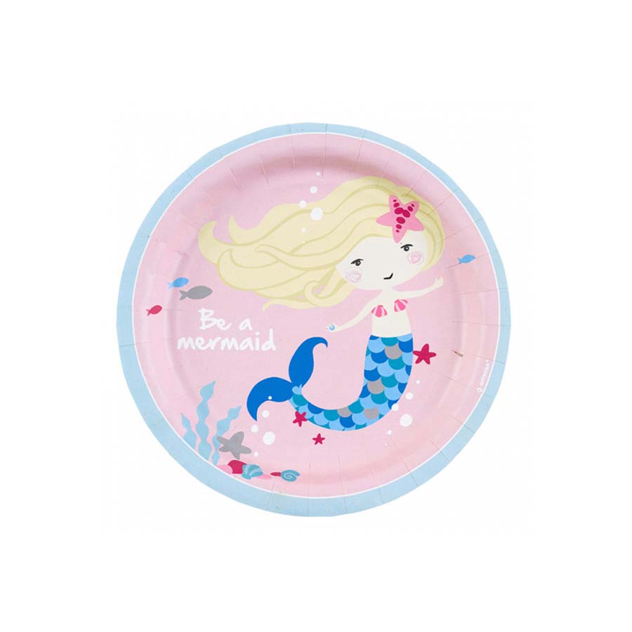 Χάρτινα πιάτα γλυκού Be A Mermaid 8τεμ