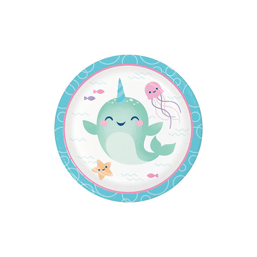 Χάρτινα πιάτα γλυκού Narwhal Party 8τεμ