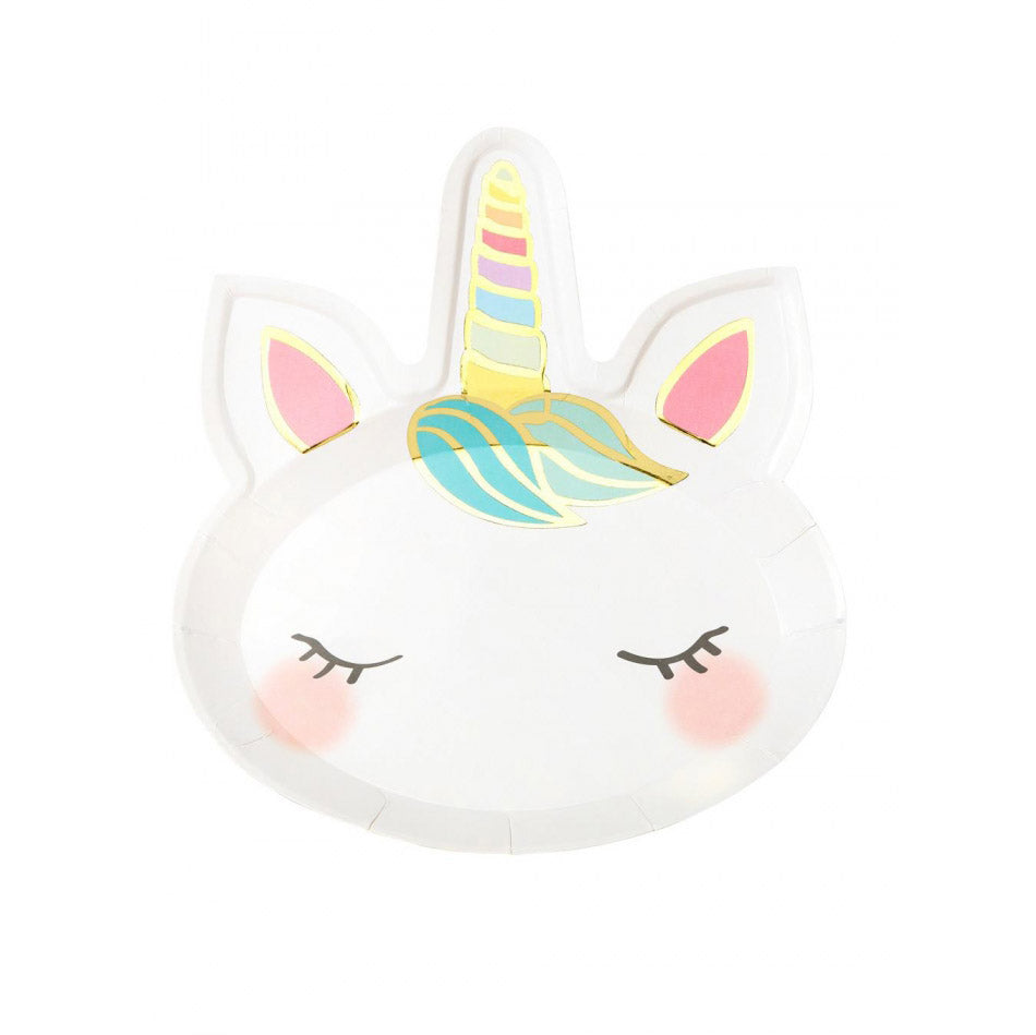 Χάρτινα πιάτα μονόκερος We Love Unicorn 8τεμ