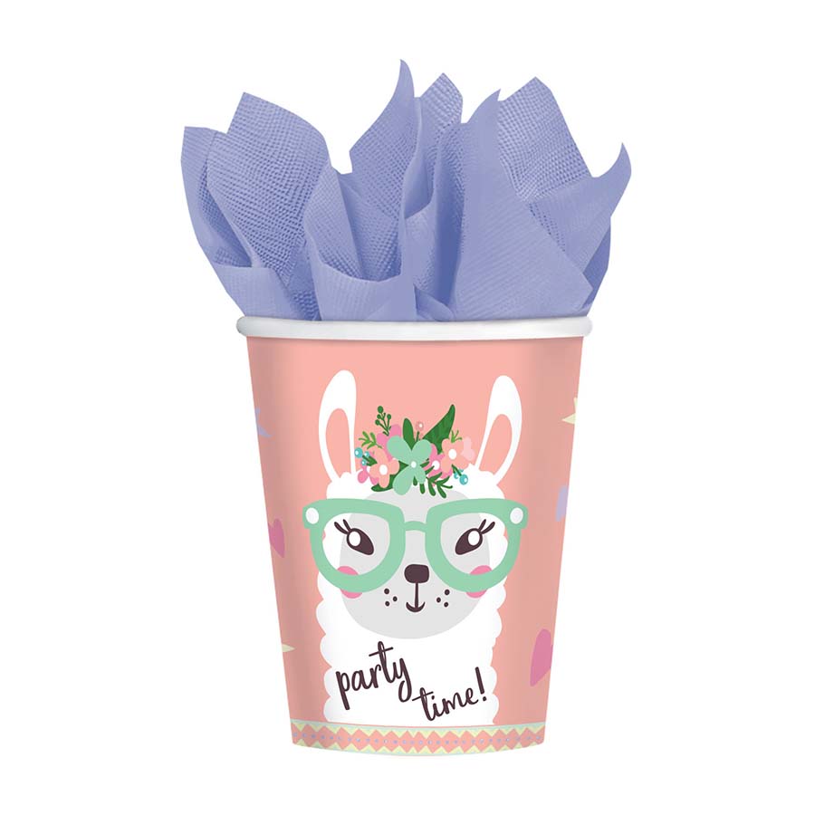 Χάρτινα ποτήρια Χαρούμενο Λάμα 8 τεμ