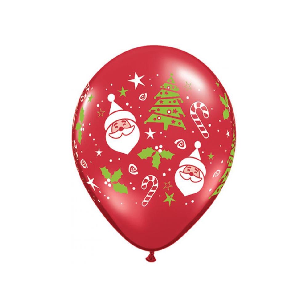 Μπαλόνι λάτεξ με Άγιο Βασίλη 27,9εκ 5τεμ