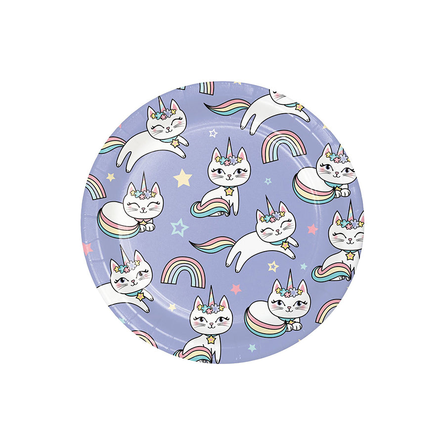 Χάρτινα πιάτα γλυκού Sassy Caticorn 8τεμ