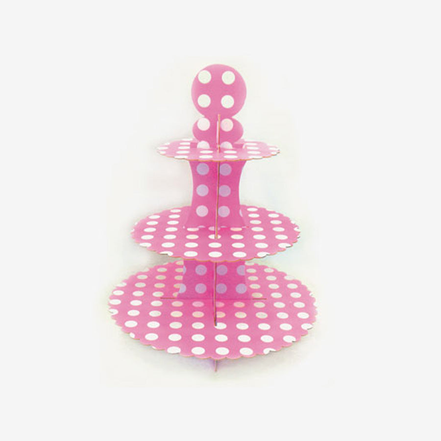 Στάντ γιά κεκάκια πουά ρόζ