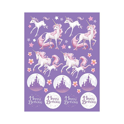 Σετ αυτοκόλλητα Unicorn Fantasy 4 φύλλα