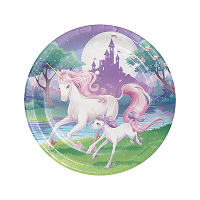Χάρτινα πιάτα φαγητού Unicorn Fantasy 8τεμ