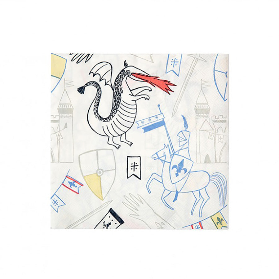 Χαρτοπετσέτες σε θέμα ιππότης και δράκος