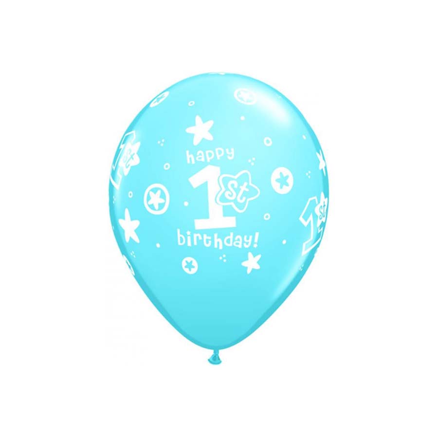 Μπαλόνι λάτεξ Πρώτα γενέθλια γαλάζιο 5τεμ