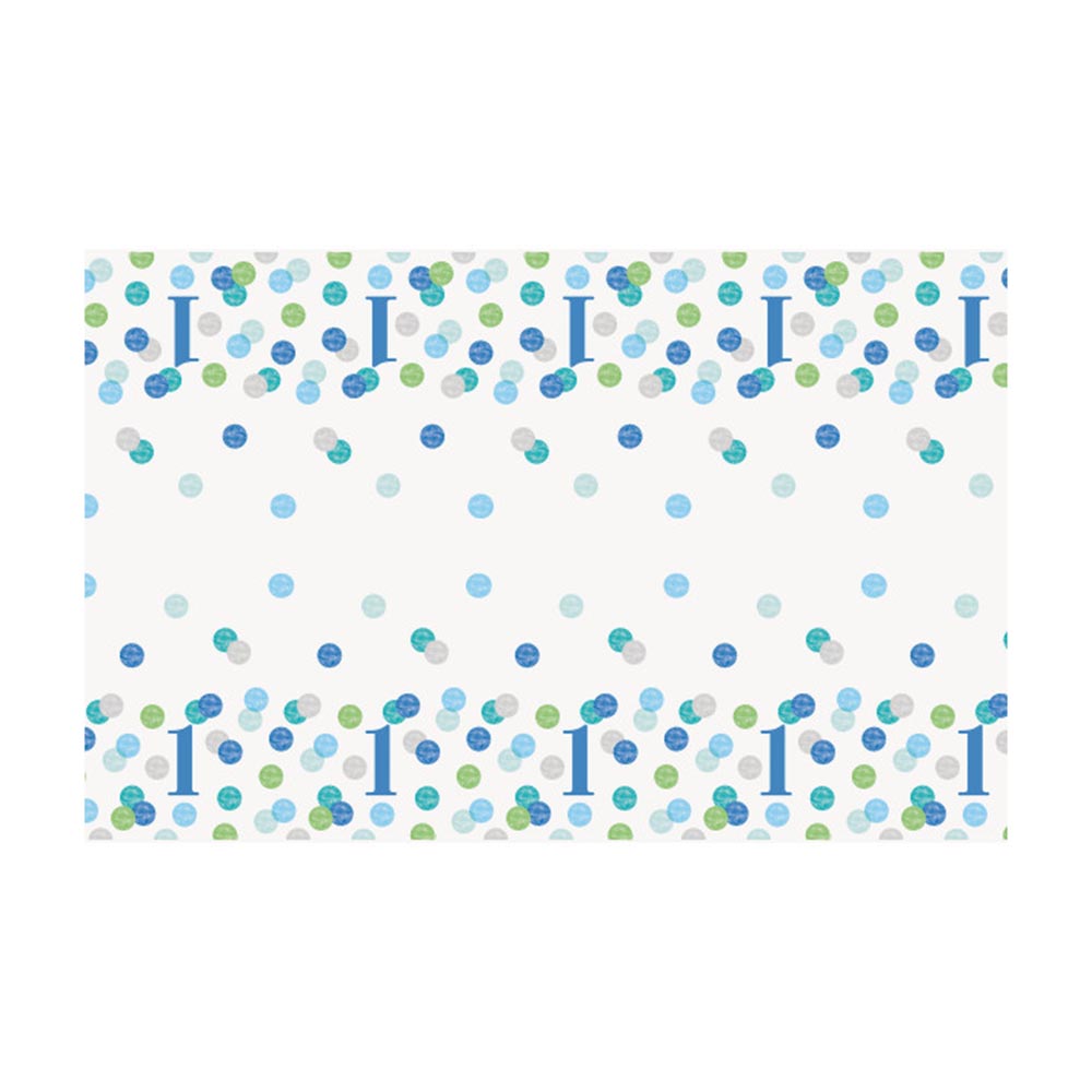 Πλαστικό τραπεζομάντιλο Blue dots 1st 137x213 εκ