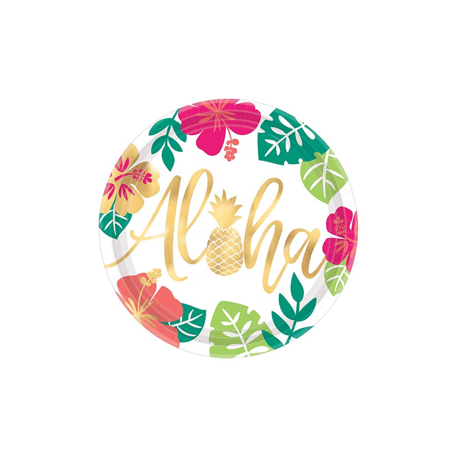 Πιάτα Χάρτινα Aloha-Flamingo-Pineapple (8τεμ)