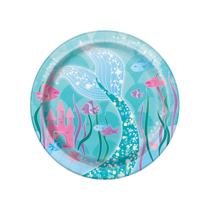 Χάρτινο πιάτο γλυκού με θέμα μικρή γοργόνα