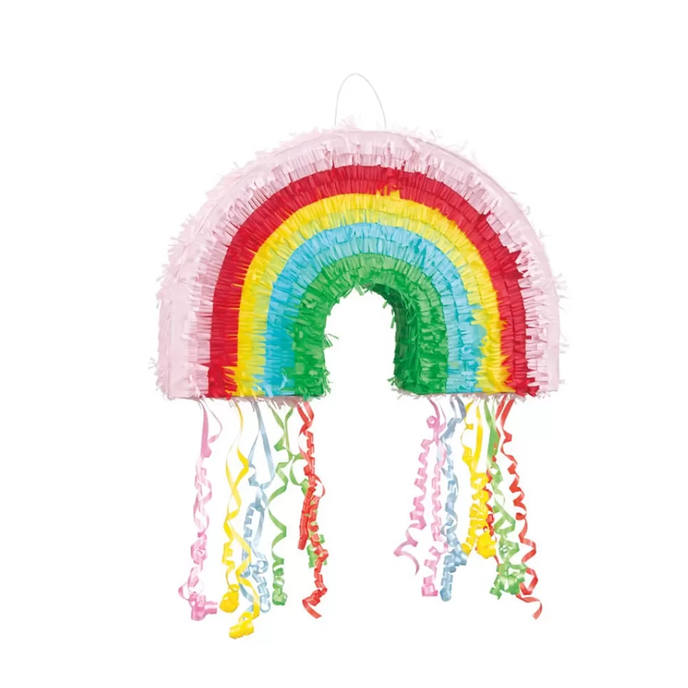 Πινιάτα Πολύχρωμο Ουράνιο Τόξο με Κορδέλες