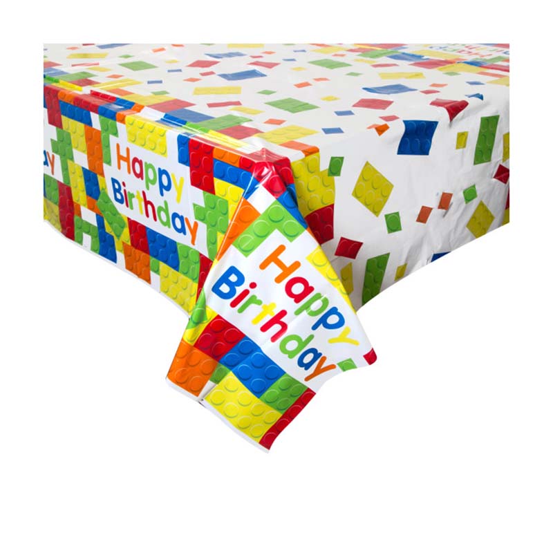 Πλαστικό τραπεζομάντηλο με θέμα τουβλάκια