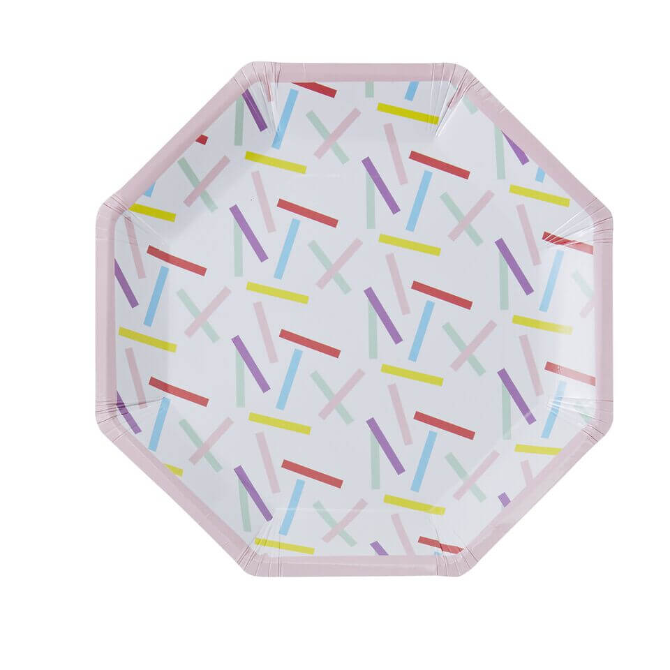 Χάρτινα πιάτα γραμμικό μοτίβο Pick and Mix