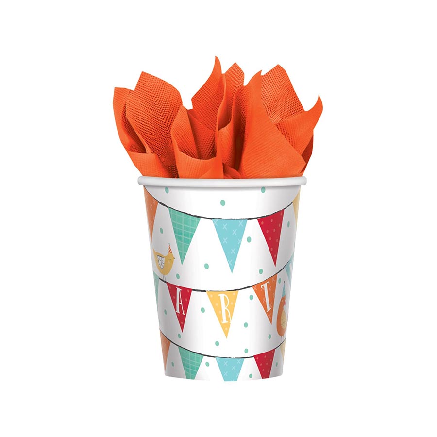 Ποτήρια Χάρτινα 266ml Ζωάκια Φάρμας Barnyard 