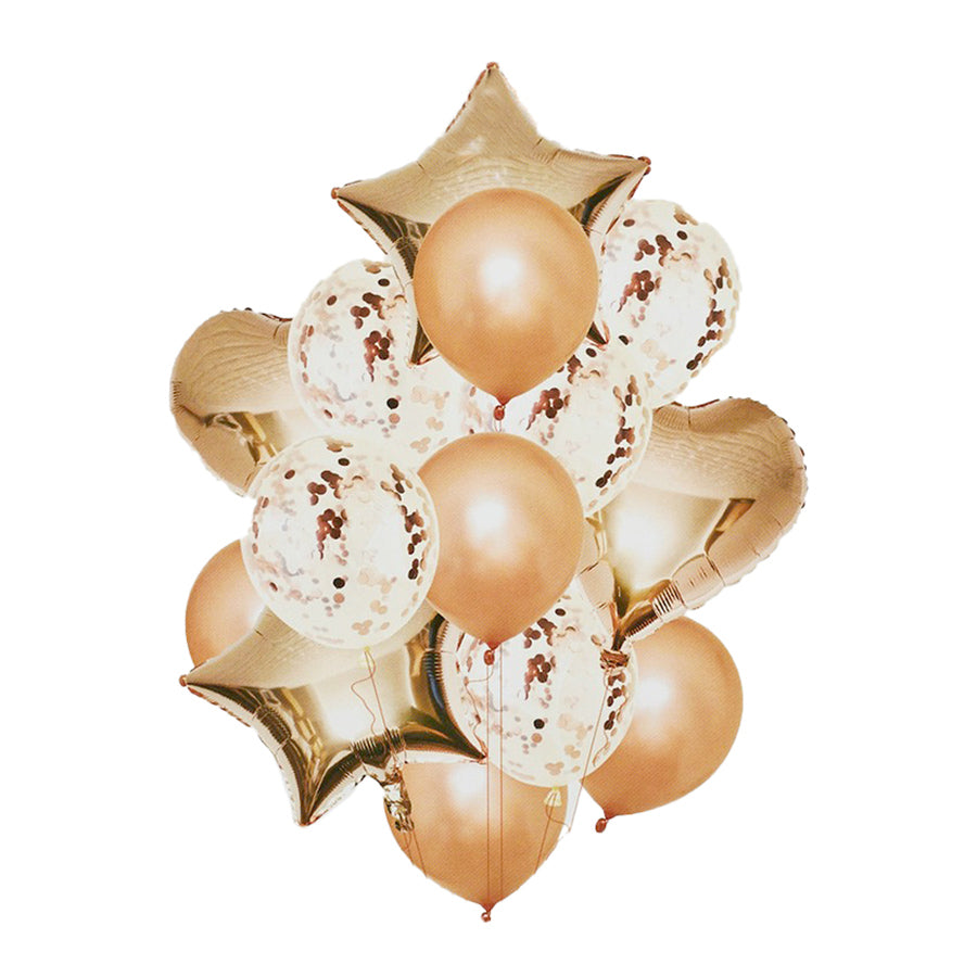 Σετ μπαλόνια ροζ χρυσό 14τεμ.