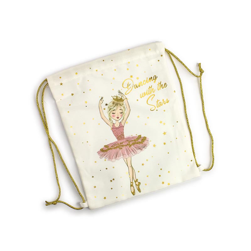 Υφασμάτινο σακίδιο πλάτης μπαλαρίνα 30x25εκ