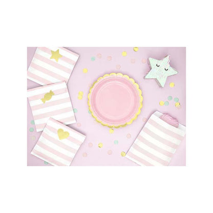 Σακουλάκια Δώρου Ριγέ Ροζ 13x14cm 6 τεμ