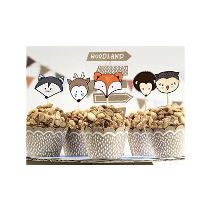 Σετ για Cupcakes Ζωάκια του Δάσους 6 τεμ.