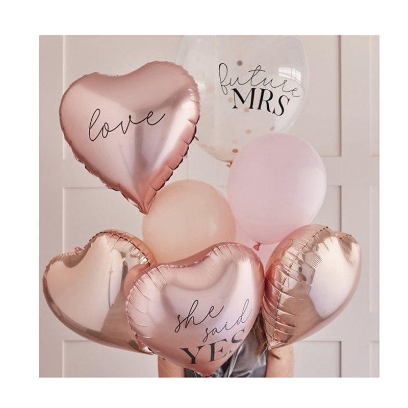 Σετ Μπαλόνια για Βachelorette Party Rose Gold 9 τεμ