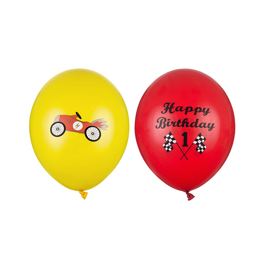 Σετ μπαλόνια αυτοκίνητο Happy Birthday 6τεμ