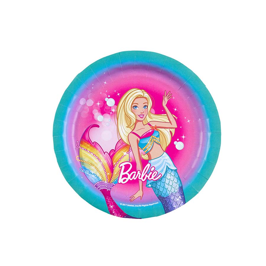 Χάρτινα πιάτα γλυκού Barbie 8τεμ