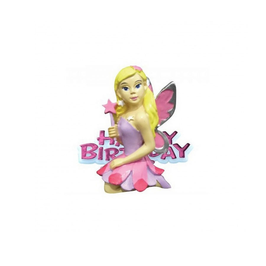 Διακοσμητικό τούρτας Νεράιδα Happy Birthday 4x6εκ