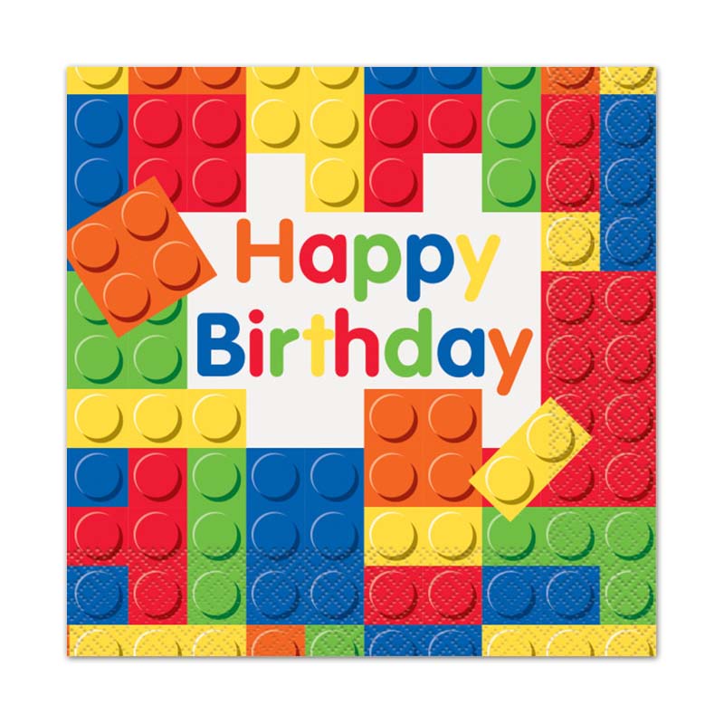 Χαρτοπετσέτα φαγητού για πάρτι με θέμα τουβλάκια