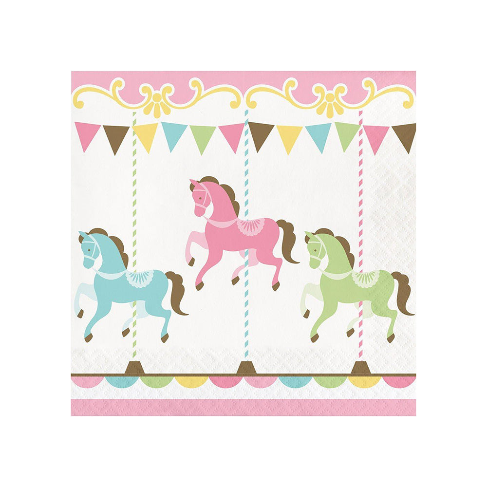 Χαρτοπετσέτα μεγάλη φαγητού με θέμα Carousel