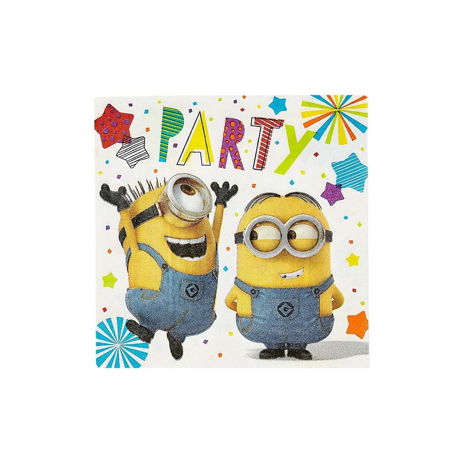 Χαρτοπετσέτες για Πάρτυ Minions 16 τεμ