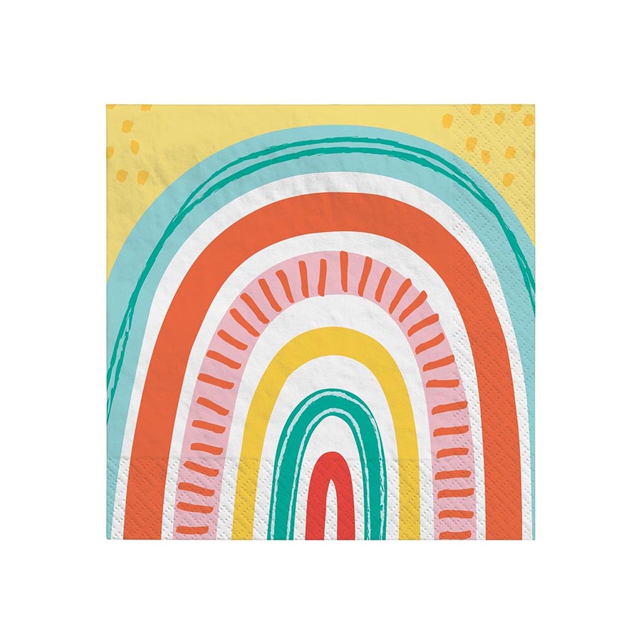 Χαρτοπετσέτες Retro Rainbow 33 εκ